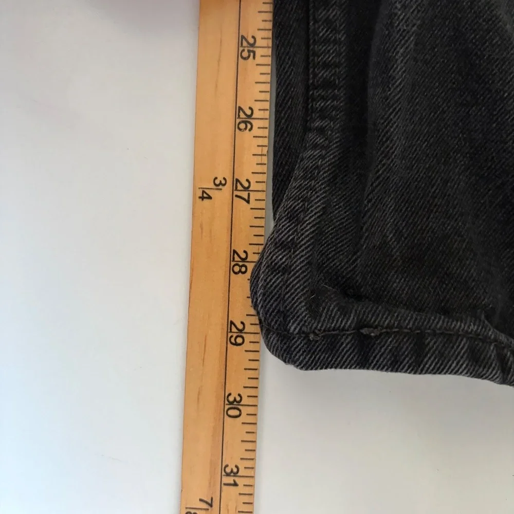 Levis Mens 550 Relaxed Fit Tapered Leg Jeans Size 35x32 Black Denim Baggy Skater